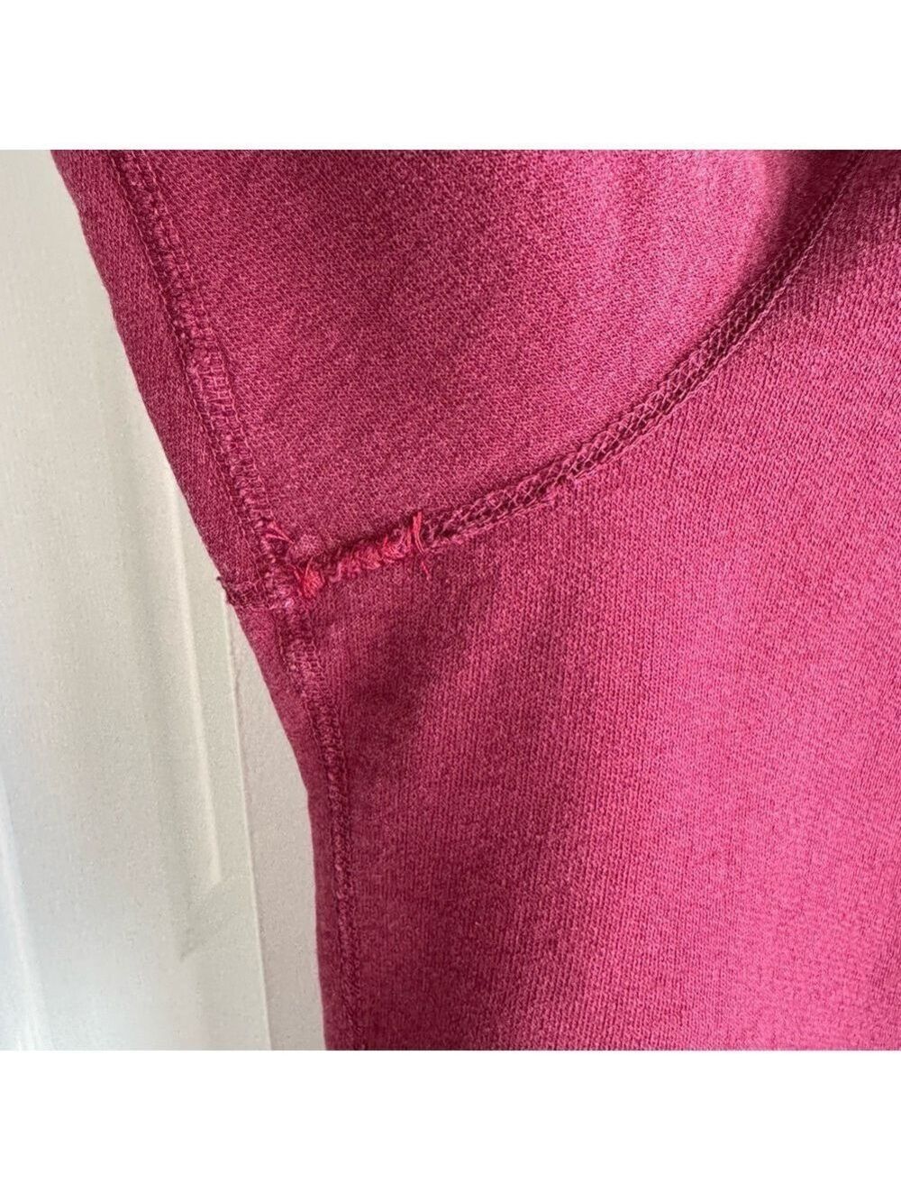 Vintage Cotton Pullover Sweatshirt Sz M Maroon Distressed Worn In Casual GUC - Picture 8 of 13